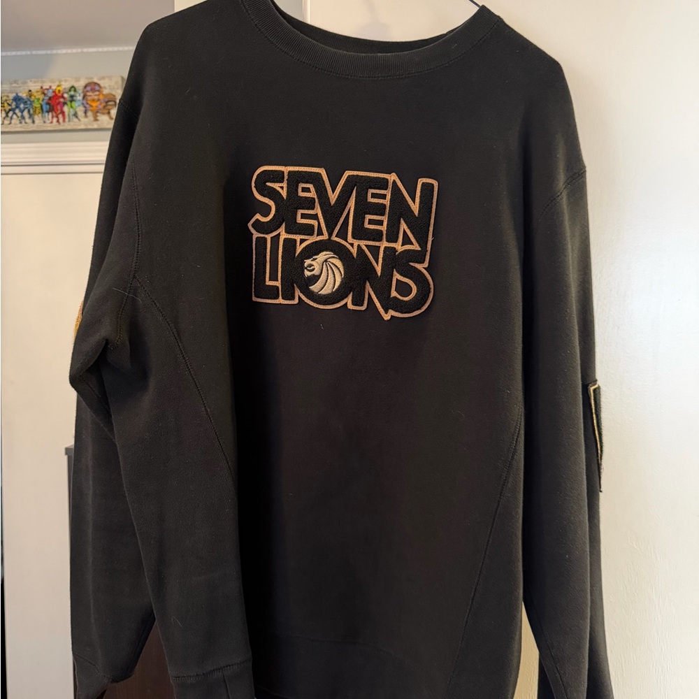 EDM Seven Lions Black Crewneck Sweater
